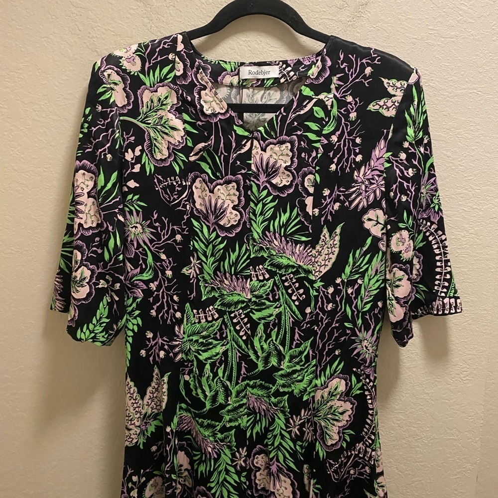 Rodebjer Kandy Dress In Vegetal Floral Print Size L - Picture 4 of 12